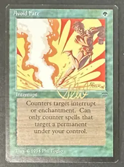 Magic the Gathering Avoid Fate - Autographed Card #4 - Image 1