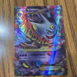 Pokemon M Gengar EX Full Art Holo Promo Mega Psychic Card XY XY166 HP210 - Image 1