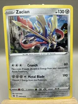 SWSH: Sword & Shield Promo Cards #SWSH033 Zacian Pokemon NM - Image 1