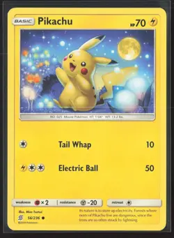 Pikachu (56) Common SM - Unified Minds 56/236 NM Pokemon Card - Image 1