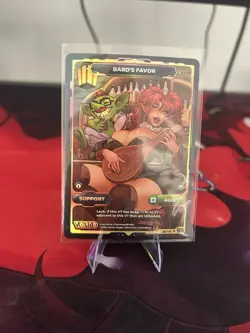 Vcard Bard's Favor Support Card Secret Rare 1st Edition - Image 1