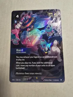Bard Mercurial - Riftbound Spiritforged English 228/221 Overnumbered Chase Card - Image 1