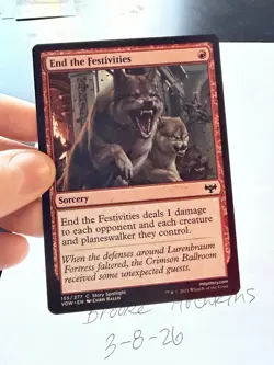 End the Festivities - Innistrad: Crimson Vow: #155, Magic: The Gathering Nm C282 - Image 1