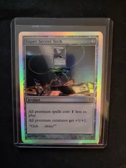 MTG, Super Secret Tech, UNHINGED rel., RARE FOIL, NM cond. from 2004 - Image 1