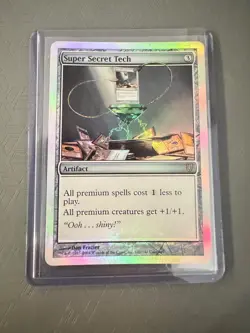 MTG HP English Super Secret Tech FOIL Unhinged Heavily Played See Pictures - Image 1