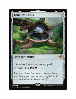 1x Timeless Lotus, Lorwyn Eclipsed Commander, Magic MTG NM - Image 1
