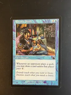 Rhystic Study - Prophecy- Magic the Gathering - MTG -MP - Image 1