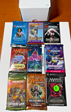 MTG RARE! Sealed Booster PackS Lot (9) MTG, Lord of the Rings Kamigawa Kaldheim - Image 1