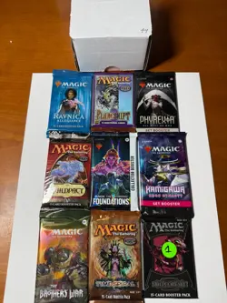 MTG RARE! Sealed Booster PackS Lot (9) MTG, Lord of the Rings Kamigawa Kaldheim - Image 2