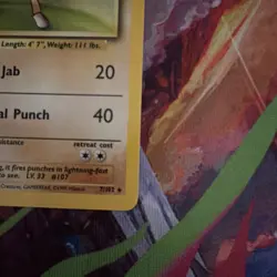 Pokemon TCG Hitmonchan Holo Rare Card Base Set 7/102 LP Condition - Image 4