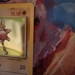 Pokemon TCG Hitmonchan Holo Rare Card Base Set 7/102 LP Condition - Image 5