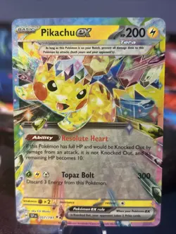 2024 POKEMON SSP EN-SURGING SPARKS 057 PIKACHU EX NM/M - Image 1