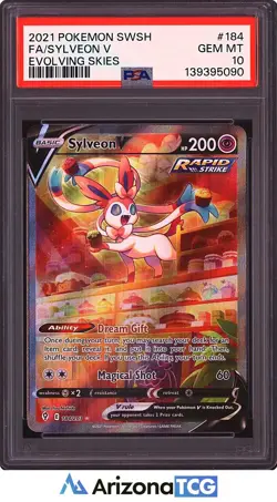 Pokemon 2021 Sylveon V 184/203 Alt Art Full Art Evolving Skies GEM MINT PSA 10 - Image 1