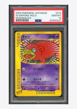 Pokemon PSA 10 Slowpoke Holo Promo 2002 014/018 McDonald’s Japanese - Image 1