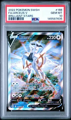 PSA 10 Arceus V 166/172 Pokemon Sword & Shield Brilliant Stars Full Art English - Image 1
