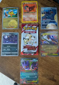 Pokemon TCG - 6 Card Lot - Pikachu, Gengar, Umbreon, Latias + FREE FUN PACK - NM - Image 1
