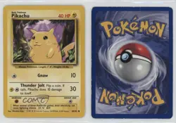 Pikachu Pokemon Base Set #58 1999 - Image 3