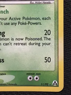 Pokemon TCG Muk EX Legend Maker 11/92 Reverse Holo Stamped 2006 LP Excellent - Image 4