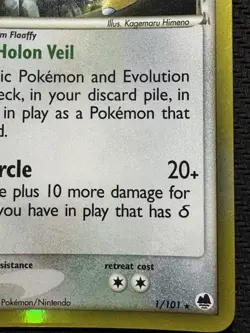 Pokemon TCG Ampharos Ex Dragon Frontiers Delta Species 1/101 Holo Rare 2006 Card - Image 4