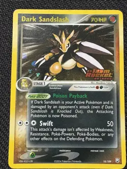 Dark Sandslash EX Team Rocket Returns #18/109 Reverse Holo 2004 Stamped Pokemon - Image 1