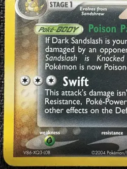 Dark Sandslash EX Team Rocket Returns #18/109 Reverse Holo 2004 Stamped Pokemon - Image 4