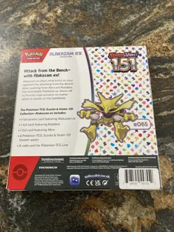 Alakazam Ex Collection Box Scarlet & Violet 151 Pokemon 2023 Factory Sealed C - Image 5