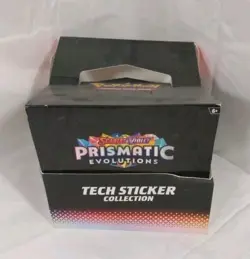 Empty box only Prismatic Evolutions Sticker Tech Pokemon Empty Box - Image 1