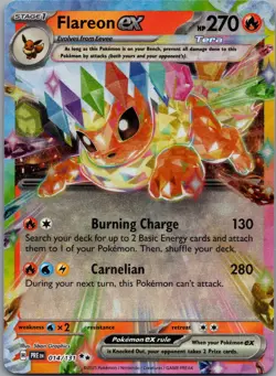 Flareon ex 014/131 SV: Prismatic Evolutions Pokemon TCG Double Rare NM - Image 1