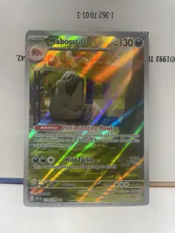 Pokemon TCG Mabosstiff Scarlet & Violet Base Set Holo Illustration Rare 218/198 - Image 1