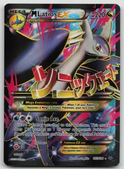 Pokemon M Latios EX Full Art Ultra Rare Roaring Skies 102/108 Holo LP - Image 1