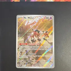 Pokemon TCG Mr. Mime Scarlet & Violet 151 Illustration Rare Holo 179/165 90 HP - Image 1