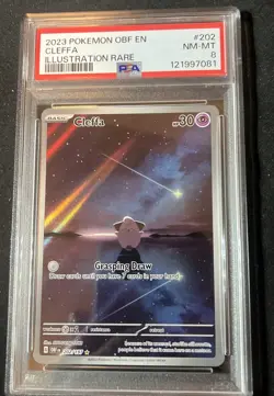 PSA 8 2023 Pokemon Obsidian Flames Cleffa Illustration Rare 202/197 - Image 3