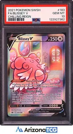 Pokemon 2021 Blissey V 183/198 Full Art Chilling Reign GEM MINT PSA 10 - Image 1