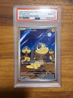 💎PSA 10 GEM MINT 2025 Pokemon MEG EN Helioptile Illustration Rare #143 - Image 1