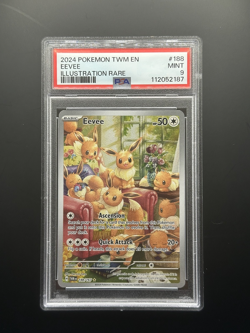2024 Pokemon Twilight Masquerade Eevee #188 Illustration Rare PSA 9 Mint 188/167 - Image 3