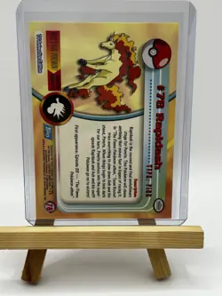 2000 Pokemon RAPIDASH #78 Topps Blue Logo - Image 2