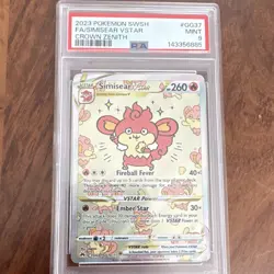 Pokemon TCG Simisear VSTAR Full Art Holo GG37 Crown Zenith Ultra Rare PSA 9 2023 - Image 1