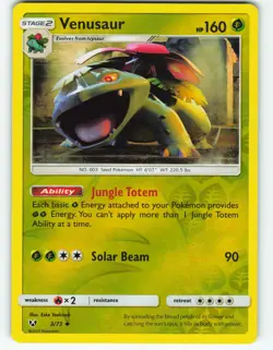Venusaur - Reverse Holo - 3/73 Shining Legends - Pokemon TCG - 2017 - Image 1