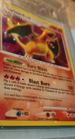2007 POKEMON SECRET WONDERS #03 CHARIZARD-HOLO BLEED ERROR / DOUBLE SWIRL TAG 6 - Image 4