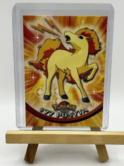 2000 Topps Pokemon TV Animation Edition Ponyta #77 Blue Topps Logo NM - Image 1