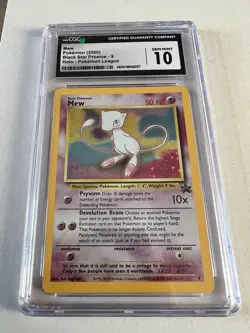 2000 MEW #9 WOTC Holo Black Star Promo BSP Pokemon League psa MINT CGC 10 Swirl! - Image 2