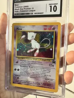 2000 MEW #9 WOTC Holo Black Star Promo BSP Pokemon League psa MINT CGC 10 Swirl! - Image 3