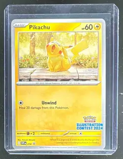 Pikachu 2025 Pokemon Scarlet Violet 2024 Illustration Contest Promo #214 (A1) - Image 1