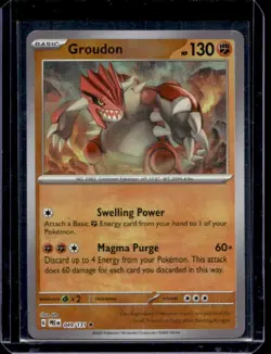 2025 Pokemon Prismatic Evolutions Groudon Reverse Holo Master Ball #049/131 - Image 1
