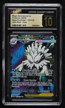 Mega Abomasnow ex Ultra Rare Pokemon Evolution MEG CGC 10 Pristine - Image 1