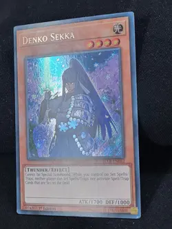 3 x YuGiOh Denko Sekka - BLLR-EN052 - Secret Rare - 1st Edition Lightly Played - Image 4