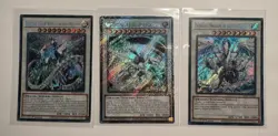 Yu-Gi-Oh 5Ds Synchro Dragon Secret Rare Lot-Crystal Clear Wing, Quasar, Trishula - Image 1