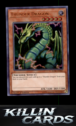 1st Edition Thunder Dragon LCKC-EN067 YuGiOh Ultra Rare Legendary Collection Kai - Image 1
