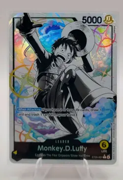 One Piece Card Game CCG TCG Monkey.D.Luffy ST29-001 Alt Art Leader Egghead - Image 1