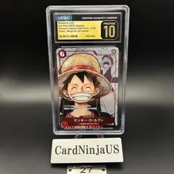 CGC 10 PRISTINE Monkey D. Luffy (Parallel) P-001 P 25th Edition - ONE PIECE Card - Image 1